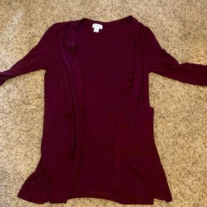 Girls maroon comfy cardigan, medium